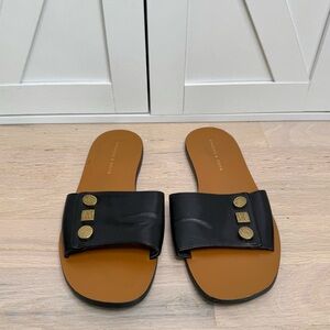 Charles & Keith Black Minimalist Sandals